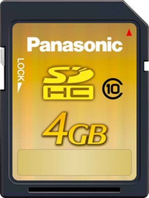 Panasonic RP-SDW04GE1K 4GB Class 10 SDHC Memory Card