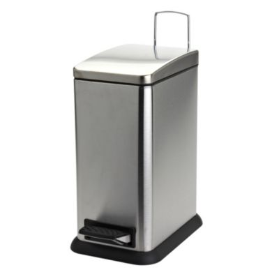 Tu Square 16L Pedal Bin Brushed Steel