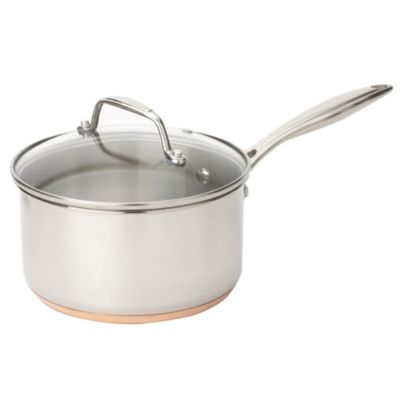 Different by Design Copper Bottom Stainless Steel 18cm Saucepan with Lid