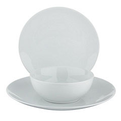 Statutory Tu White Porcelain 12-piece Dinner Set