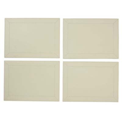 Tu 4-pack Faux Leather Placemats Cream