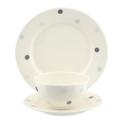 Statutory Tu Blue Dot Earthenware 12-piece Dinner Set