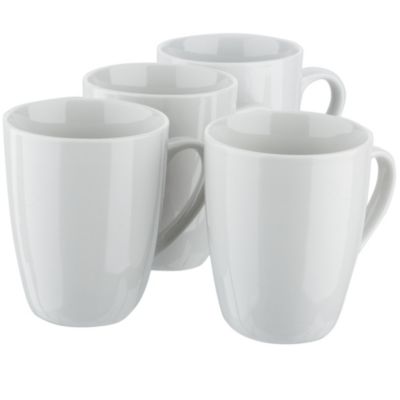 Tu 4-pack White Porcelain Mugs