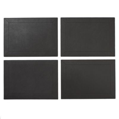 Tu 4-pack Faux Leather Placemats Chocolate