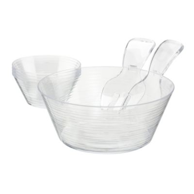 Sainsbury's Clear 6-piece Salad Picnic Set