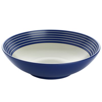 Denby Intro Stripes Serving Bowl Blue