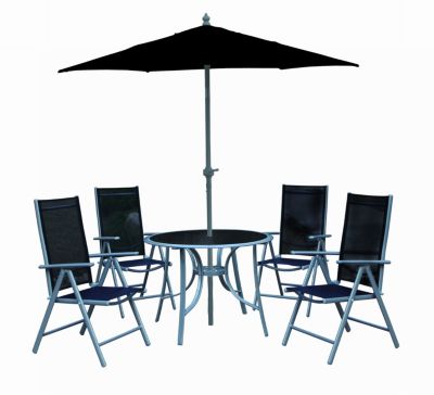 Paul Rosco 4-seater Aluminium and Textaline 6-piece Furniture Set