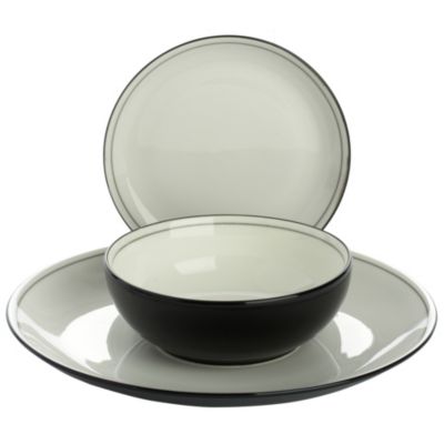 Intro Bistro 12-piece Dinner Set Black