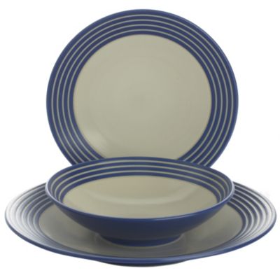 Intro Stripes 12-piece Dinner Set Blue