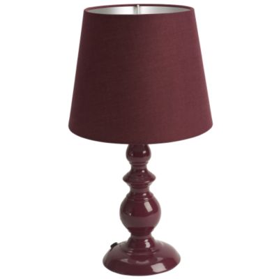 Tu Gloss Candlestick Lamp Aubergine