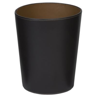 Tu Faux Leather Rubbish Bin Brown