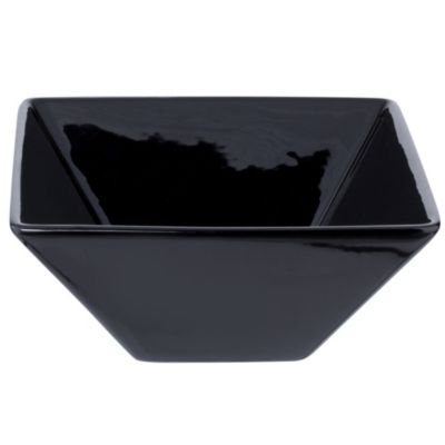 Tu Square Black Earthenware Serving Bowl