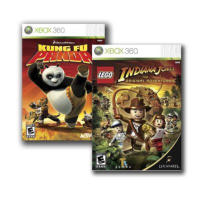Kung Fu Panda and Lego Indiana Jones for Xbox 360 plus Wireless Controller