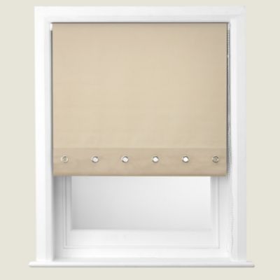 Homestyle Chrome Eyelet Roller Blind Cappuccino