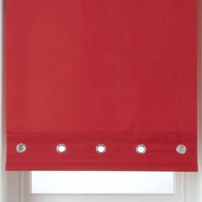 Statutory Homestyle Chrome Eyelet Roller Blind Red