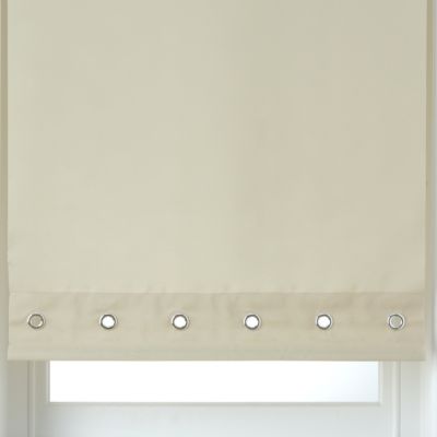 Homestyle Chrome Eyelet Roller Blind Natural