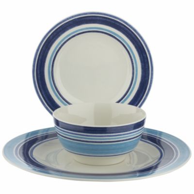 Statutory Johnson Brothers Blue Stripe 18-piece Dinner Set