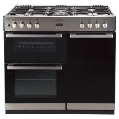 Belling DB4 90DF Dual Fuel Range Cooker Black