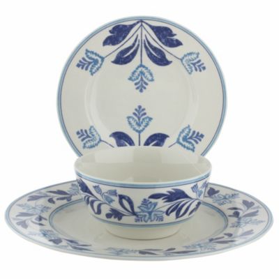 Statutory Johnson Brothers Blue Fern 18-piece Dinner Set