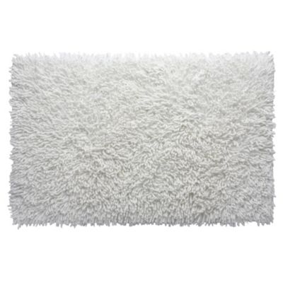 Tu Shaggy Chenille Bath Mat White