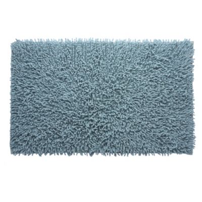 Sainsbury's Shaggy Chenille Bath Mat Duck Egg