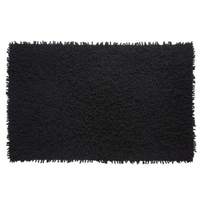 Sainsbury's Shaggy Chenille Bath Mat Black