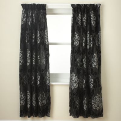 Catherine Lansfield Vermont Curtains Black