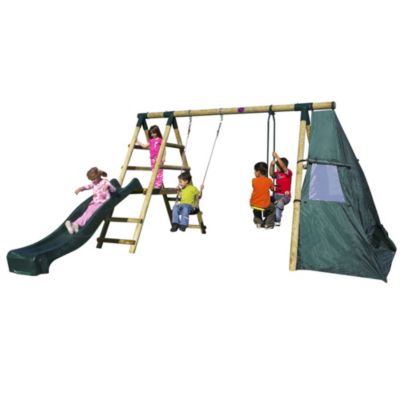 Plum Macaque FSC Wooden Playcentre