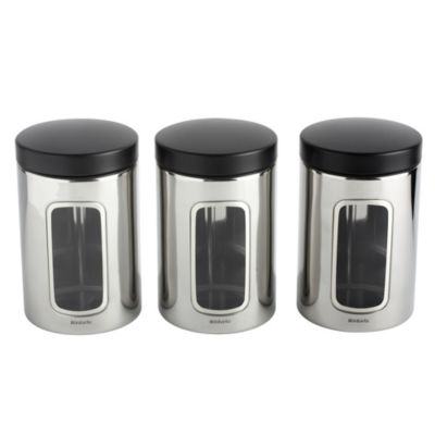 Brabantia Steel Storage Canisters Set of 3