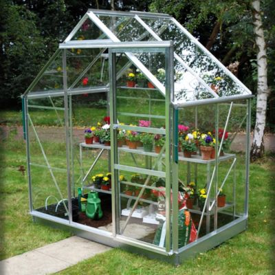 Eden Greenhouse with Horticultural Glass and Base 6x4ft
