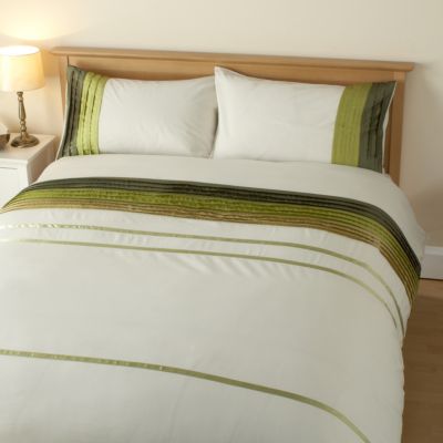 Tu Green Panel Pin Tuck Bed Linen Set