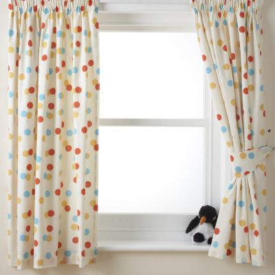 Statutory Tu Multi Spot Curtains with Tie Backs 168x183cm