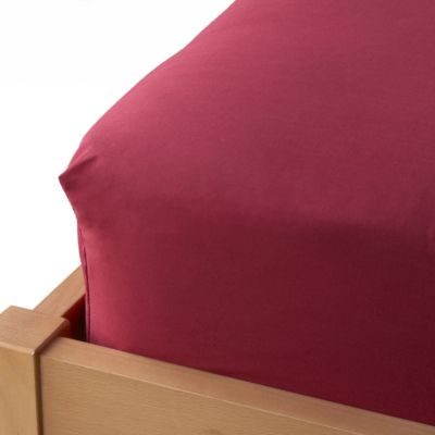 Tu Fitted Sheet Plain Non-iron Claret