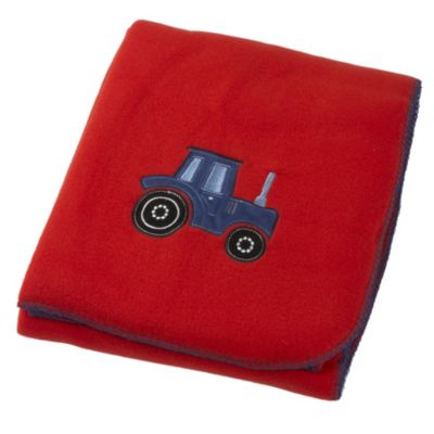 Tu Tractor Applique Fleece Throw