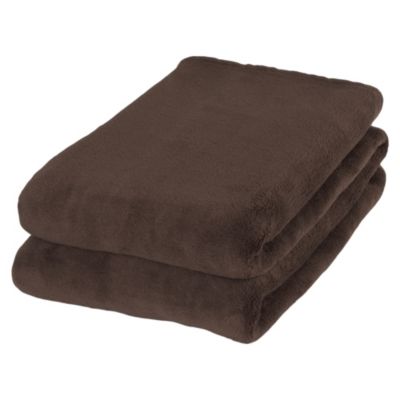 Tu Supersoft Fleece Throw Chocolate