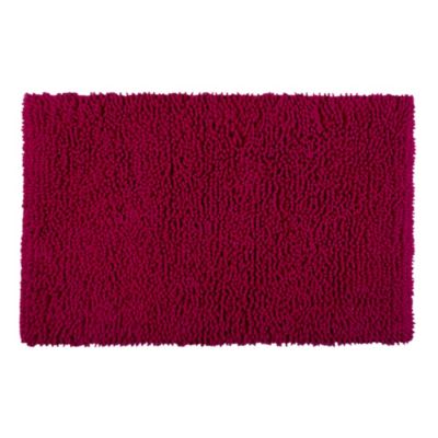 Tu Cerise Shaggy Chenille Bath Mat