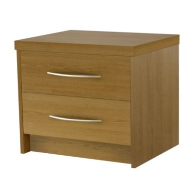 Statutory Morton Wide 2-draw Bedside Cabinet