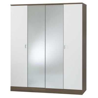 Statutory Nebraska 4-door Centre Mirror Wardrobe