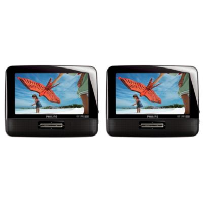 Philips PD7022 Twin 7" Screen Portable DVD Player