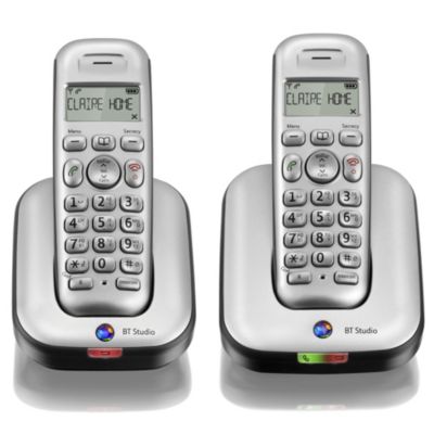 BT Studio 4500 Twin Phone Silver