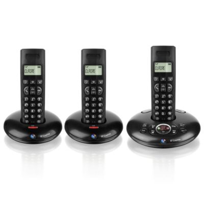 BT Graphite 1500 Triple Phone Gloss Black