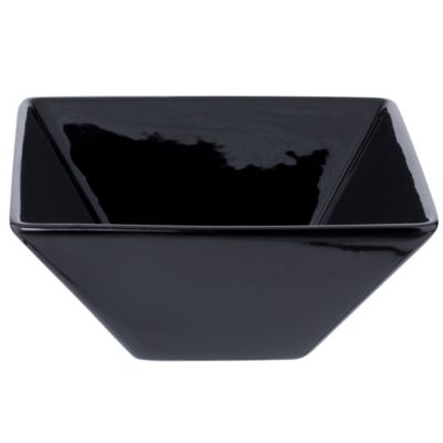 Tu Square Black Porcelain Serving Bowl
