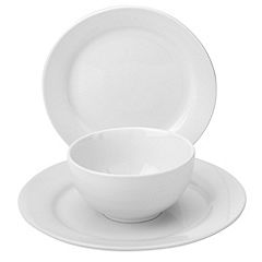 Chunky White Porcelain 12-piece Dinner Set