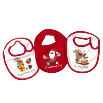 Statutory Unisex Christmas 3-pack Bibs