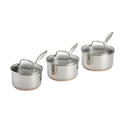 Different by Design 3-piece Copper Bottom Pan Set