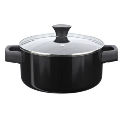 Sainsbury's Aluminium 24cm Stockpot Black
