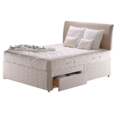 Statutory Sealy Silver Banbury 2-drawer Storage Divan