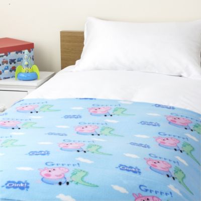 George Pig Clouds Fleece Blanket