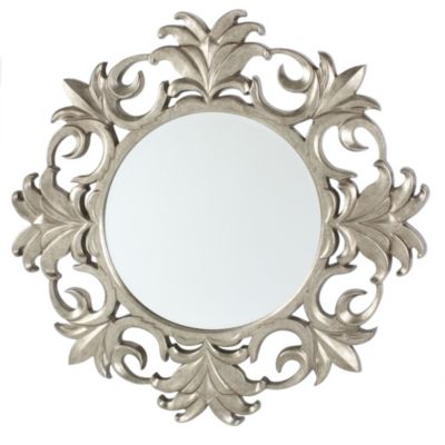Arlington Solid Wood Mirror Antique Silver