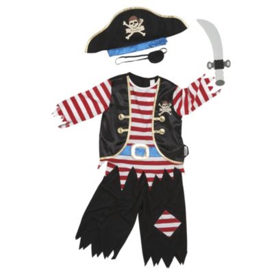 Statutory Boys Striped Pirate Costume